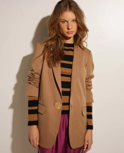 Cheap Blazer Met Juweelknoop Vrouwen Blazers