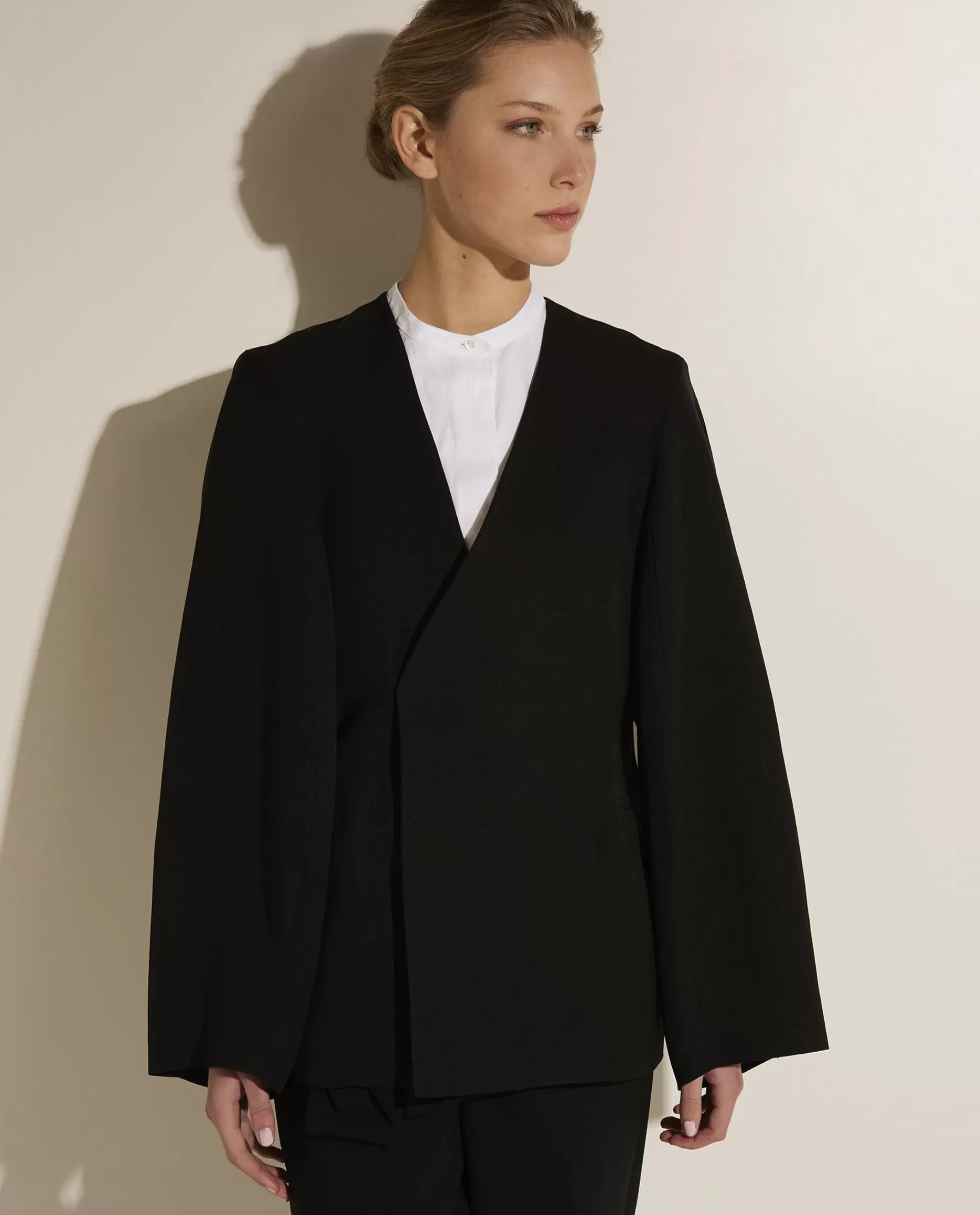 Clearance Blazer Met Wijd Uitlopende Mouwen Vrouwen Blazers