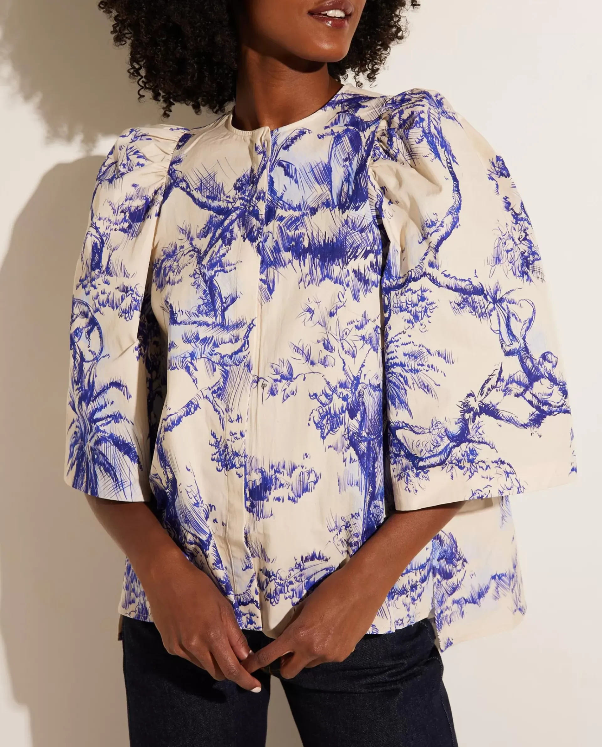 Shop Blouse Met Print Vrouwen Tops