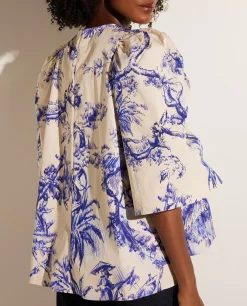 Shop Blouse Met Print Vrouwen Tops
