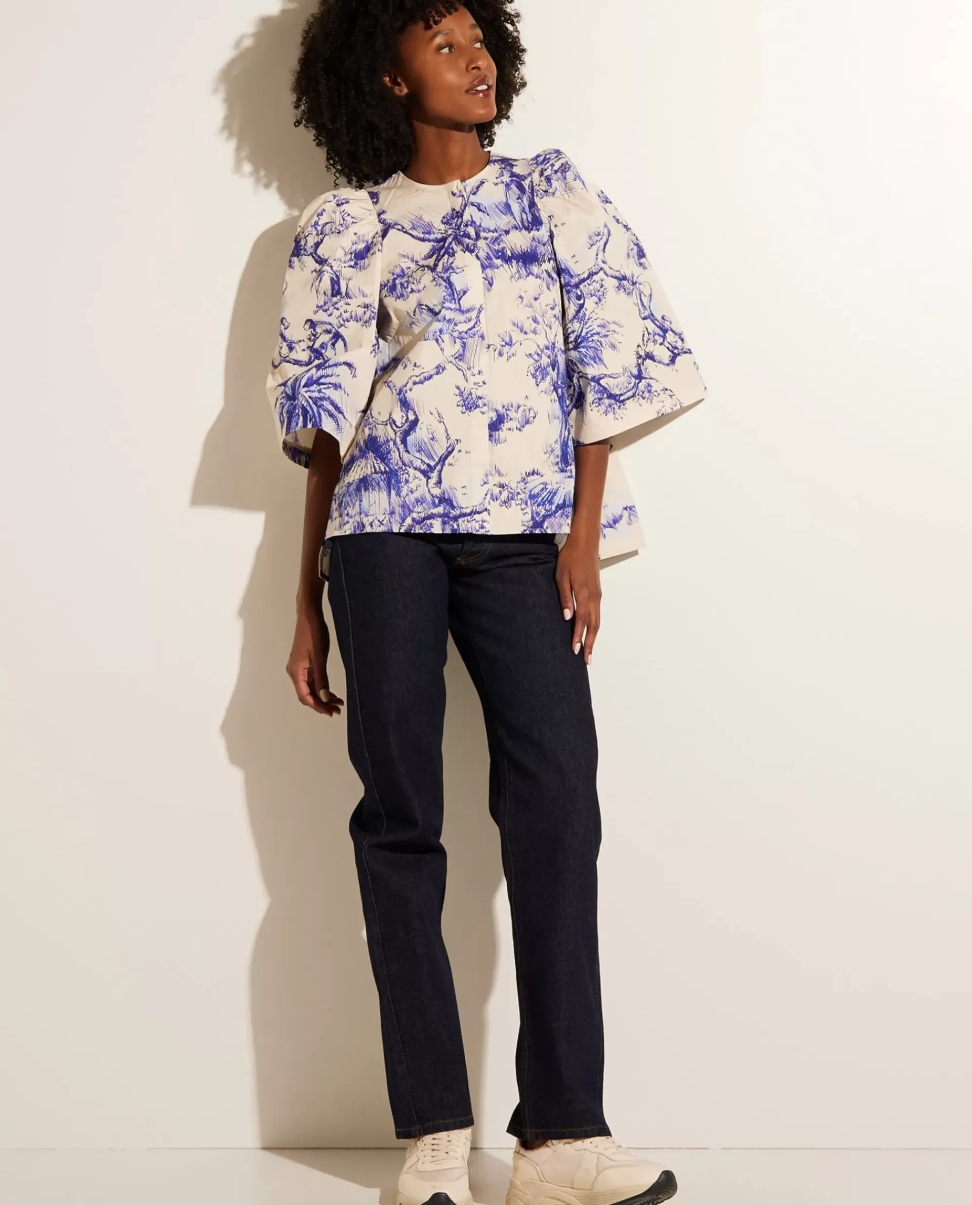 Shop Blouse Met Print Vrouwen Tops