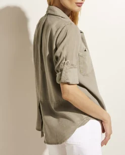 Outlet Blouse Met Split Detail Vrouwen Blouses