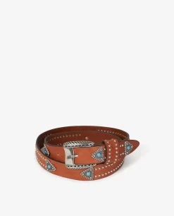 Discount Brede Leren Riem Met Studs Vrouwen Accessoires