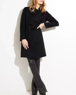 Outlet Cashmere Jas Met Ceintuur Vrouwen Jassen
