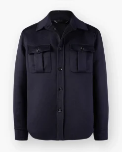 Outlet Cashmere Overshirt Mannen Jassen