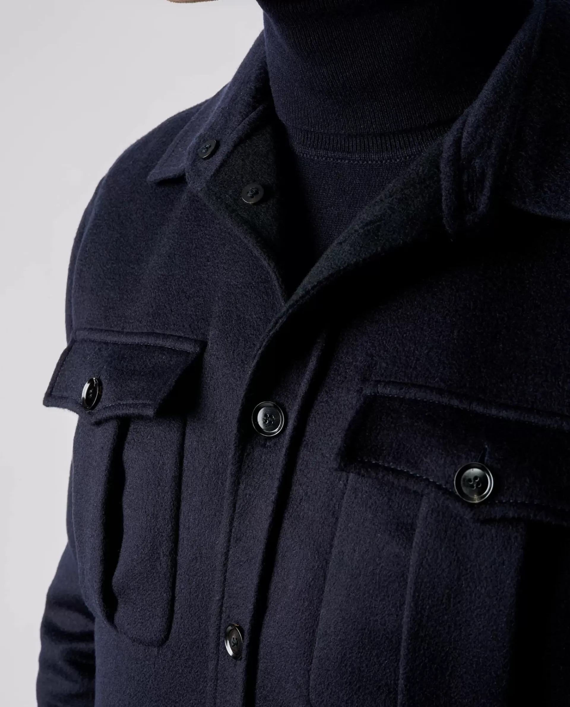 Outlet Cashmere Overshirt Mannen Jassen