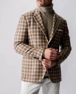 Fashion Cashmere Pied-De-Poule Jasje Mannen Jasjes