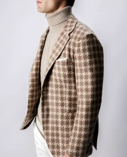 Fashion Cashmere Pied-De-Poule Jasje Mannen Jasjes