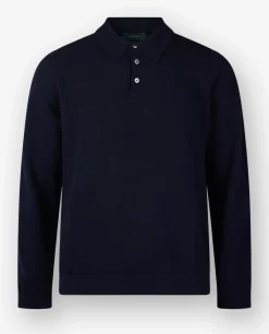 Cheap Cashmere Polo Lange Mouw Mannen Polo