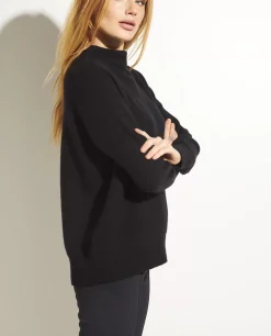 Fashion Cashmere Trui Met Trechterhals Vrouwen Knitwear