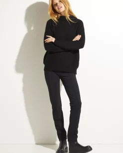 Fashion Cashmere Trui Met Trechterhals Vrouwen Knitwear