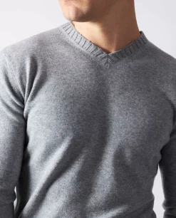 Store Cashmere V-Hals Trui Mannen Knitwear