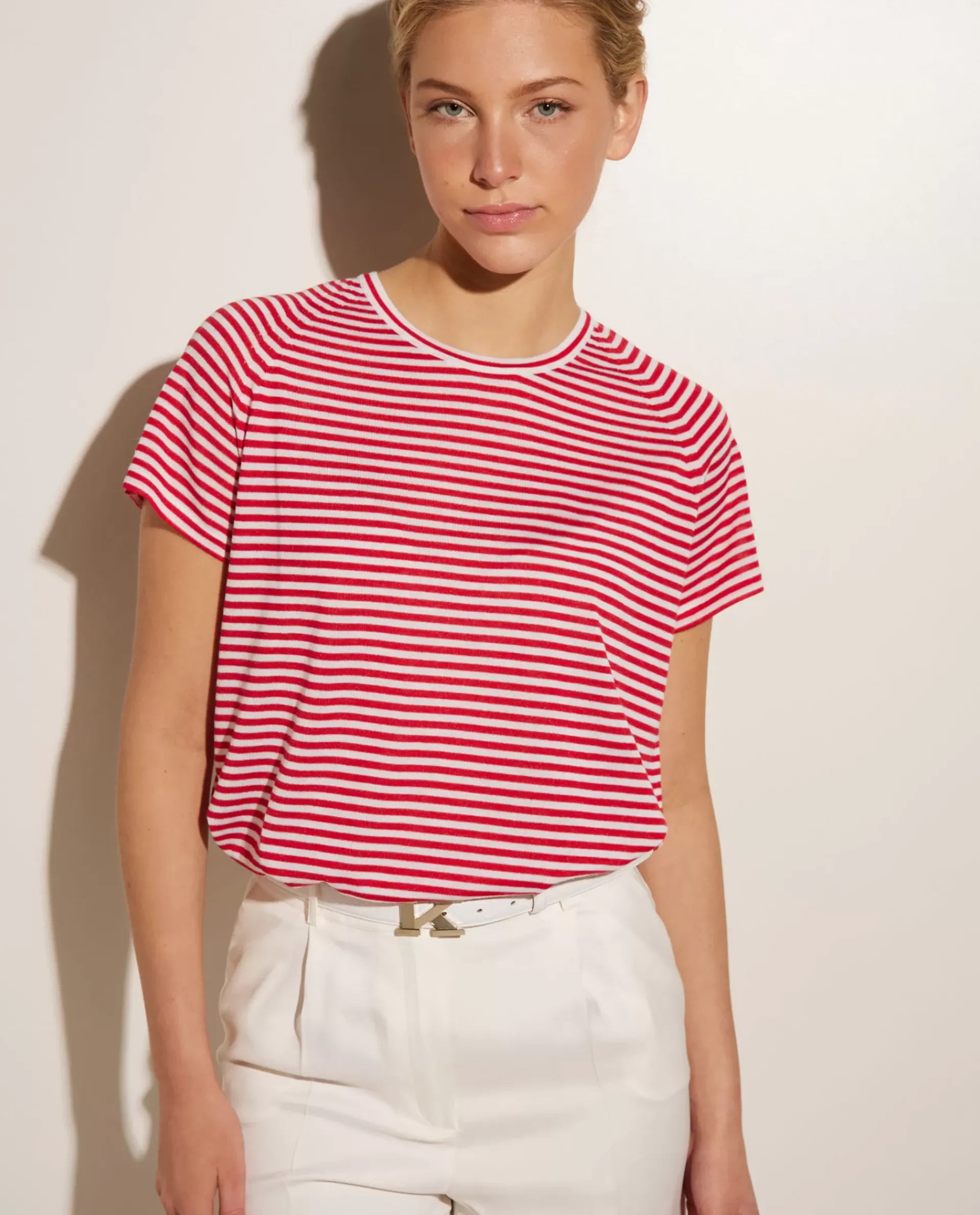 Flash Sale Cashmere-Zijde Mix T-Shirt Vrouwen Tops