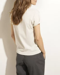 Sale Cashmere-Zijden T-Shirt Vrouwen Tops