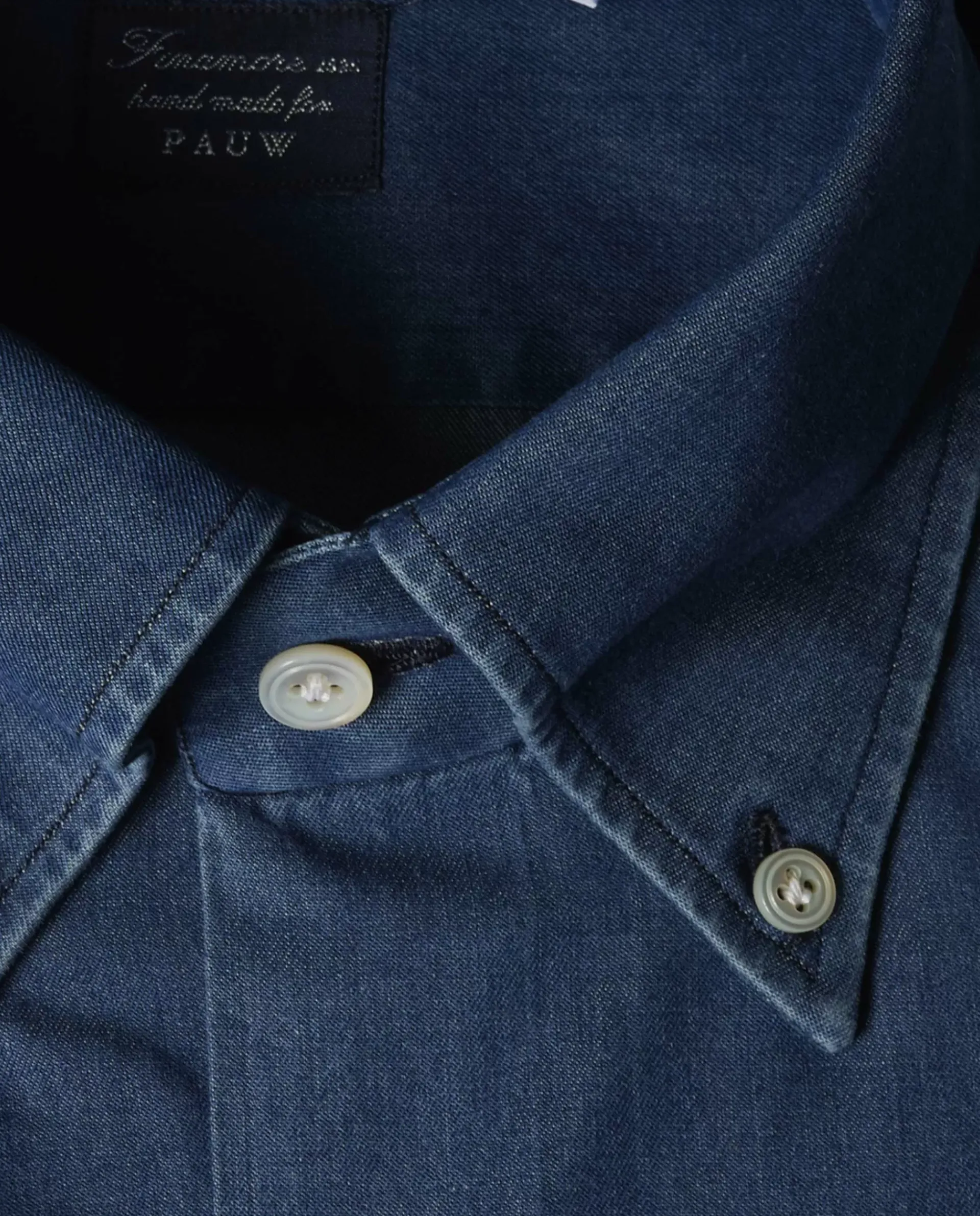 Outlet Denim Button-Down Shirt Mannen Shirts