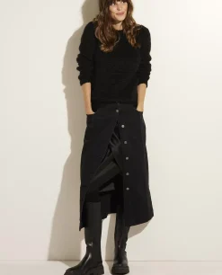 Discount Denim Midi Doorknooprok Vrouwen Rokken