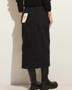 Discount Denim Midi Doorknooprok Vrouwen Rokken