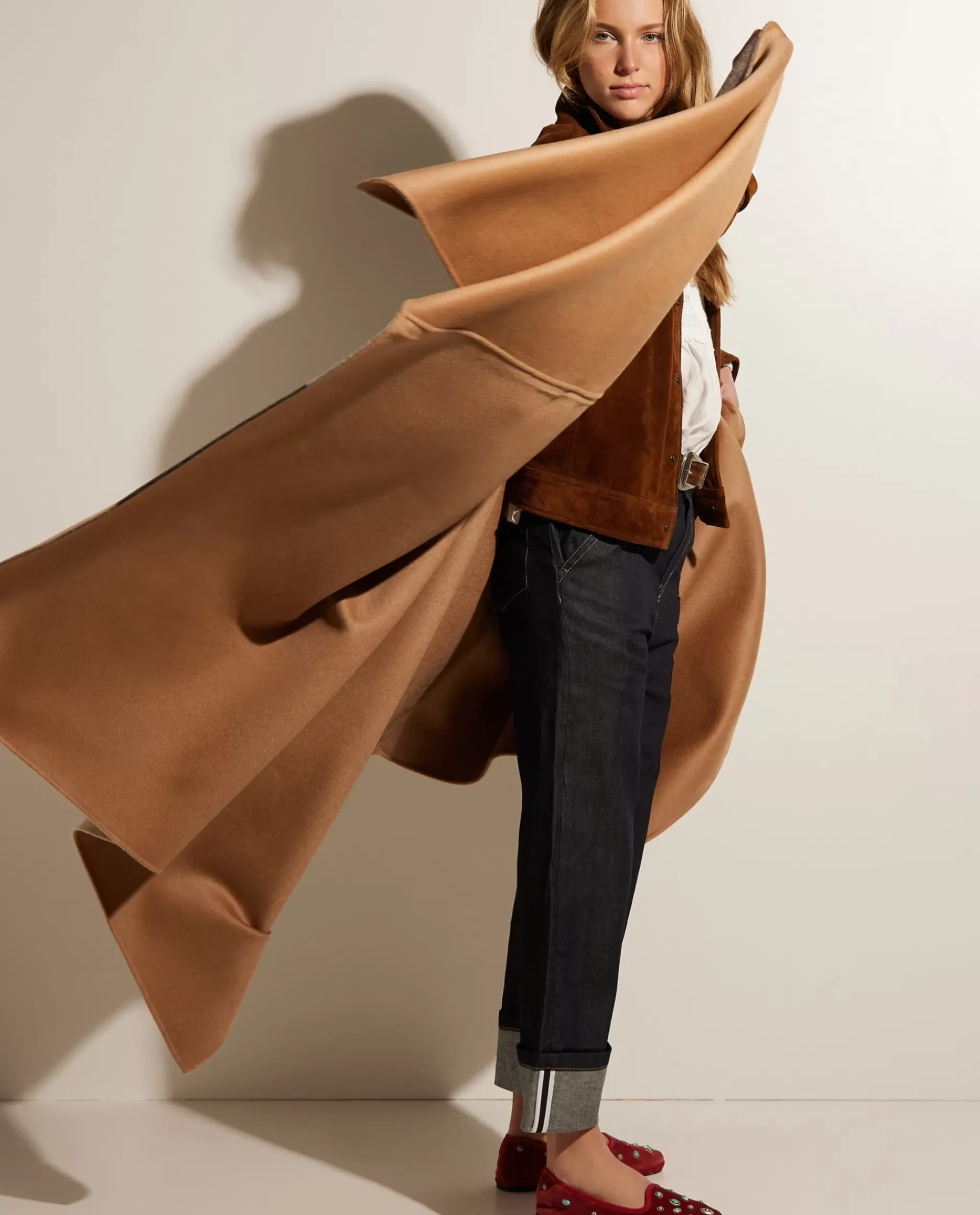 Online Double Face Poncho Vrouwen Jassen