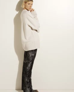 Clearance Flared Broek In Stretch Fluweel Vrouwen Broeken