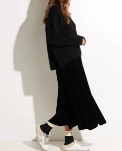 Outlet Fluwelen Midi Rok Vrouwen Rokken