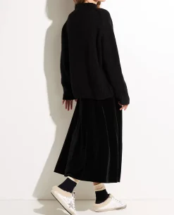 Outlet Fluwelen Midi Rok Vrouwen Rokken