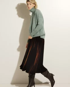 Fashion Fluwelen Midi Rok Vrouwen Rokken