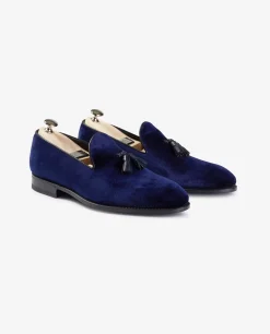 Outlet Fluwelen Tassel Loafers Mannen Schoenen