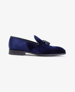 Outlet Fluwelen Tassel Loafers Mannen Schoenen