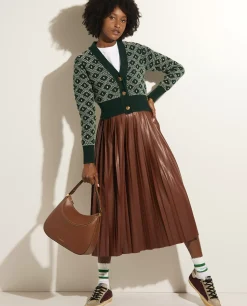 Cheap Geplooide Midi Rok Vrouwen Rokken