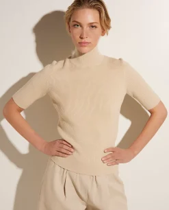 Clearance Geribbelde Trui Vrouwen Tops