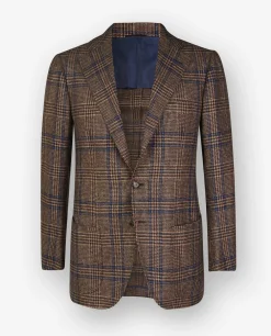 Online Geruit Cashmere Jasje Mannen Jasjes