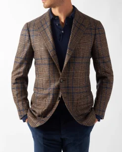 Online Geruit Cashmere Jasje Mannen Jasjes
