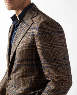 Online Geruit Cashmere Jasje Mannen Jasjes