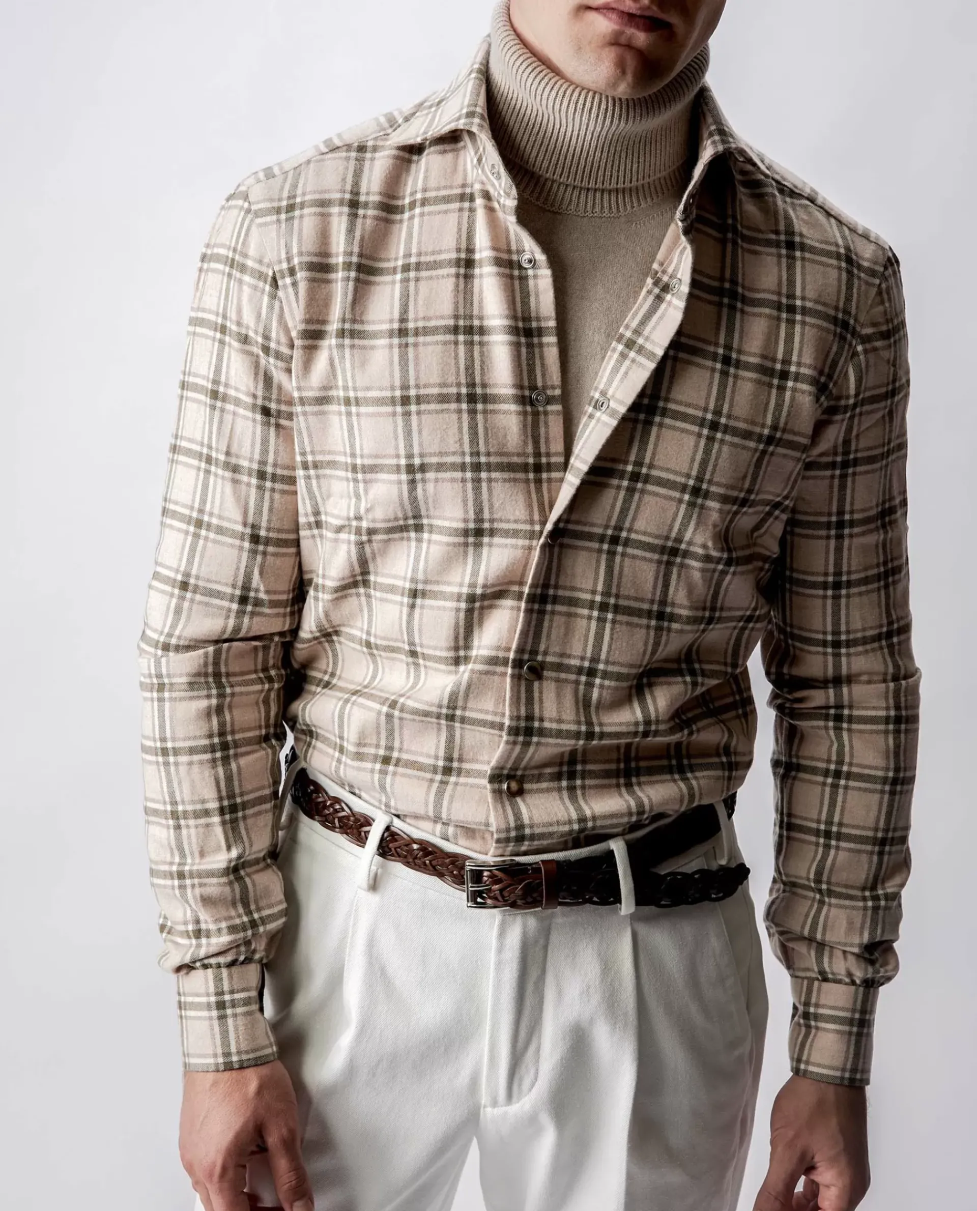 Sale Geruit Flanel Shirt Mannen Shirts