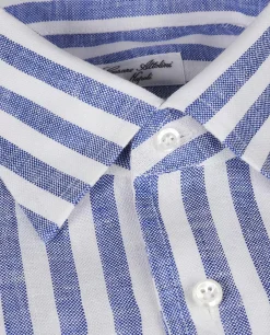 Shop Gestreept Linnen Shirt Mannen Shirts