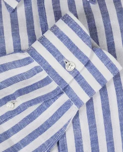 Shop Gestreept Linnen Shirt Mannen Shirts