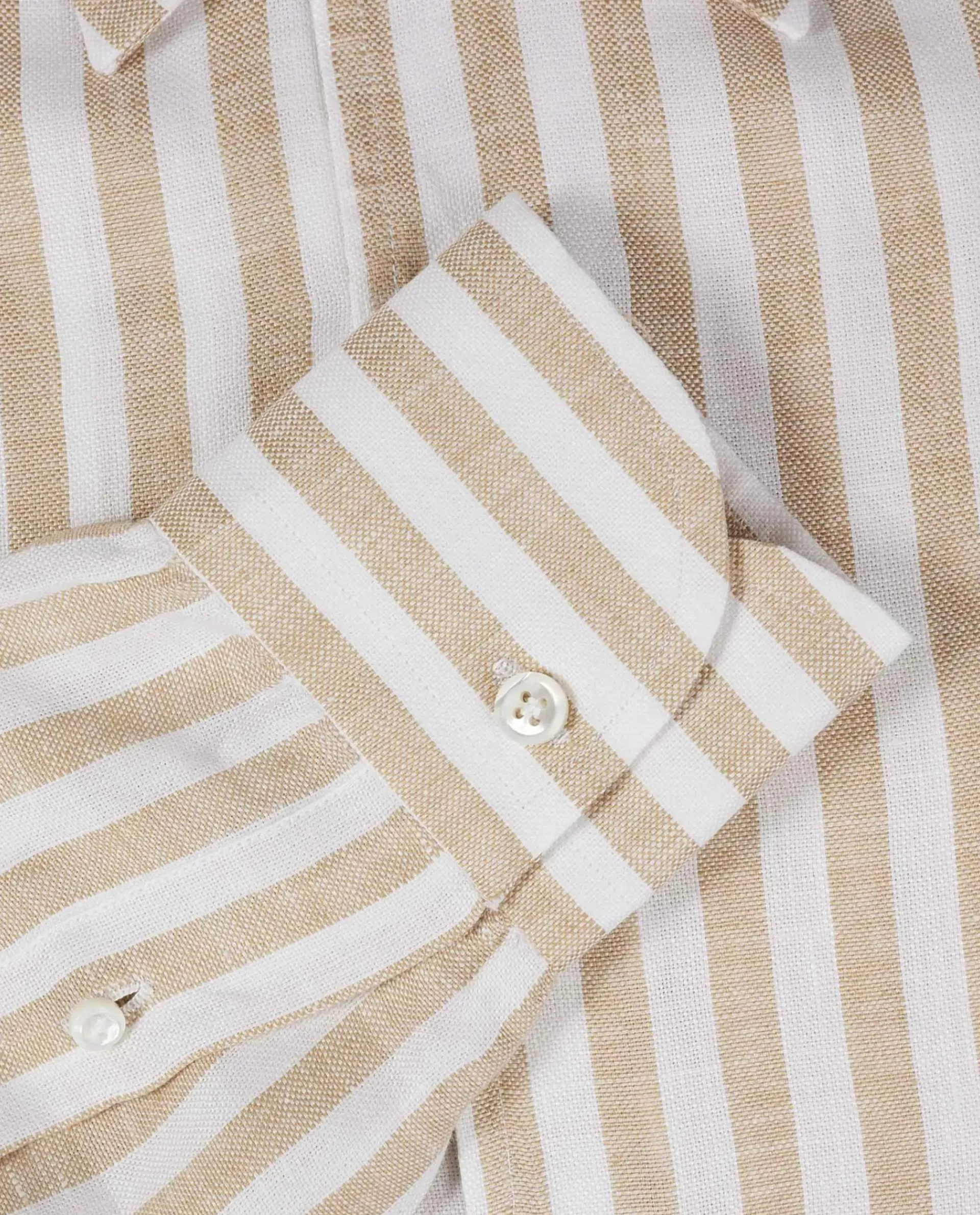 Store Gestreept Linnen Shirt Mannen Shirts