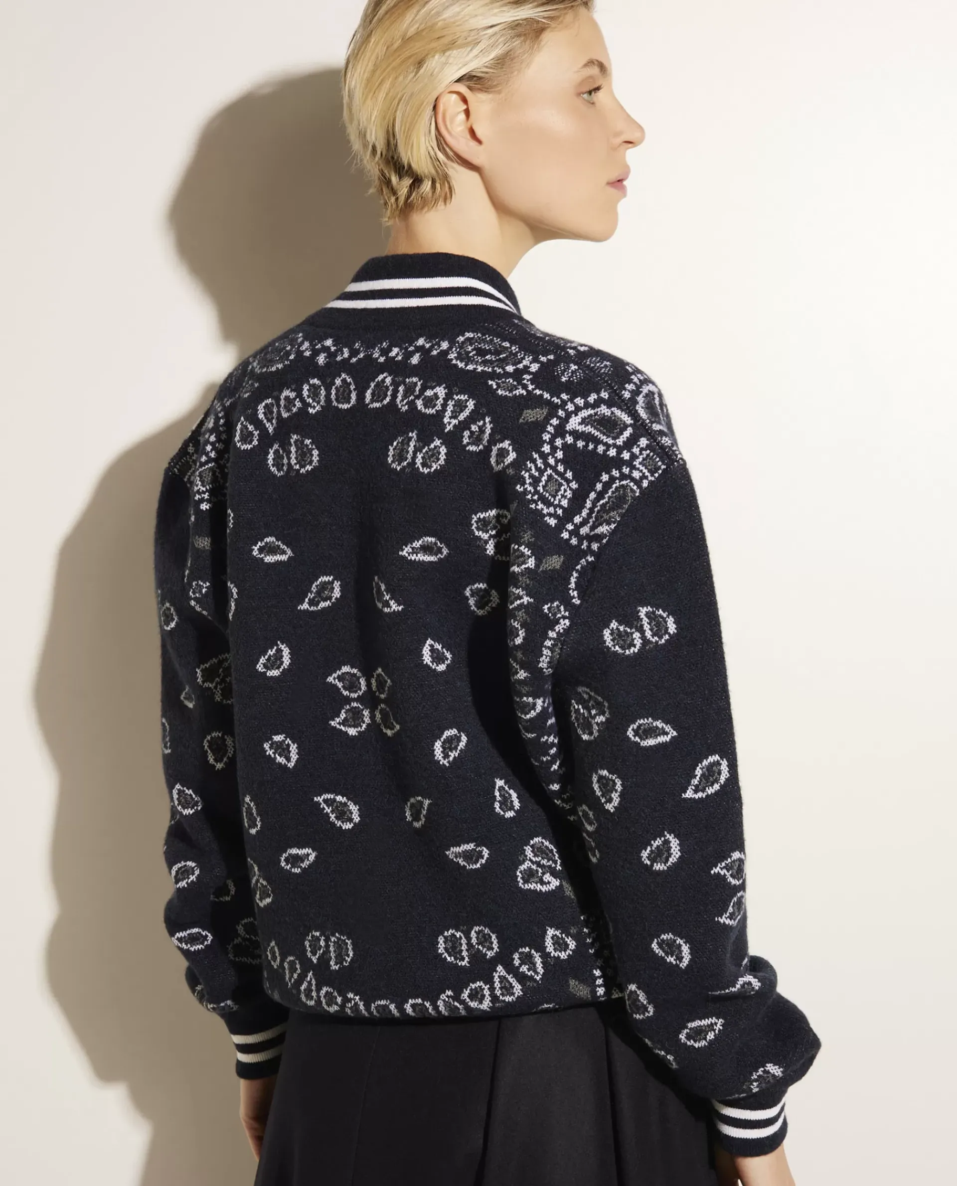 Hot Jacquard Bomber Vrouwen Knitwear