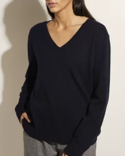 Store Kasjmieren V-Hals Trui Vrouwen Knitwear
