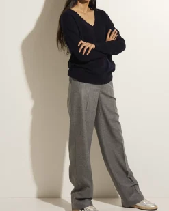 Store Kasjmieren V-Hals Trui Vrouwen Knitwear