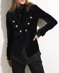 Best Sale Katoen Fluwelen Blazer Vrouwen Blazers