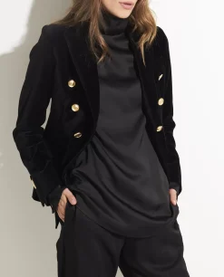 Best Sale Katoen Fluwelen Blazer Vrouwen Blazers