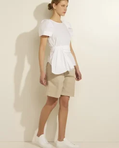 Fashion Katoen Linnen Mix Shorts Vrouwen Broeken