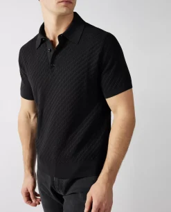Store Katoen Zijde Mix Polo Mannen Polo