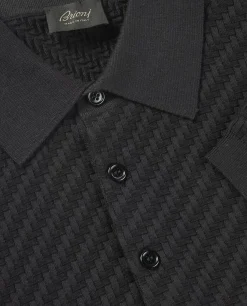 Store Katoen Zijde Mix Polo Mannen Polo