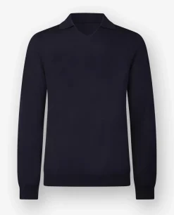 Best Sale Katoenen Lange Mouw Polo Mannen Knitwear