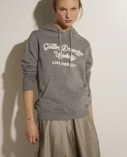 Discount Katoenen Sweater Met Capuchon Vrouwen Sweaters