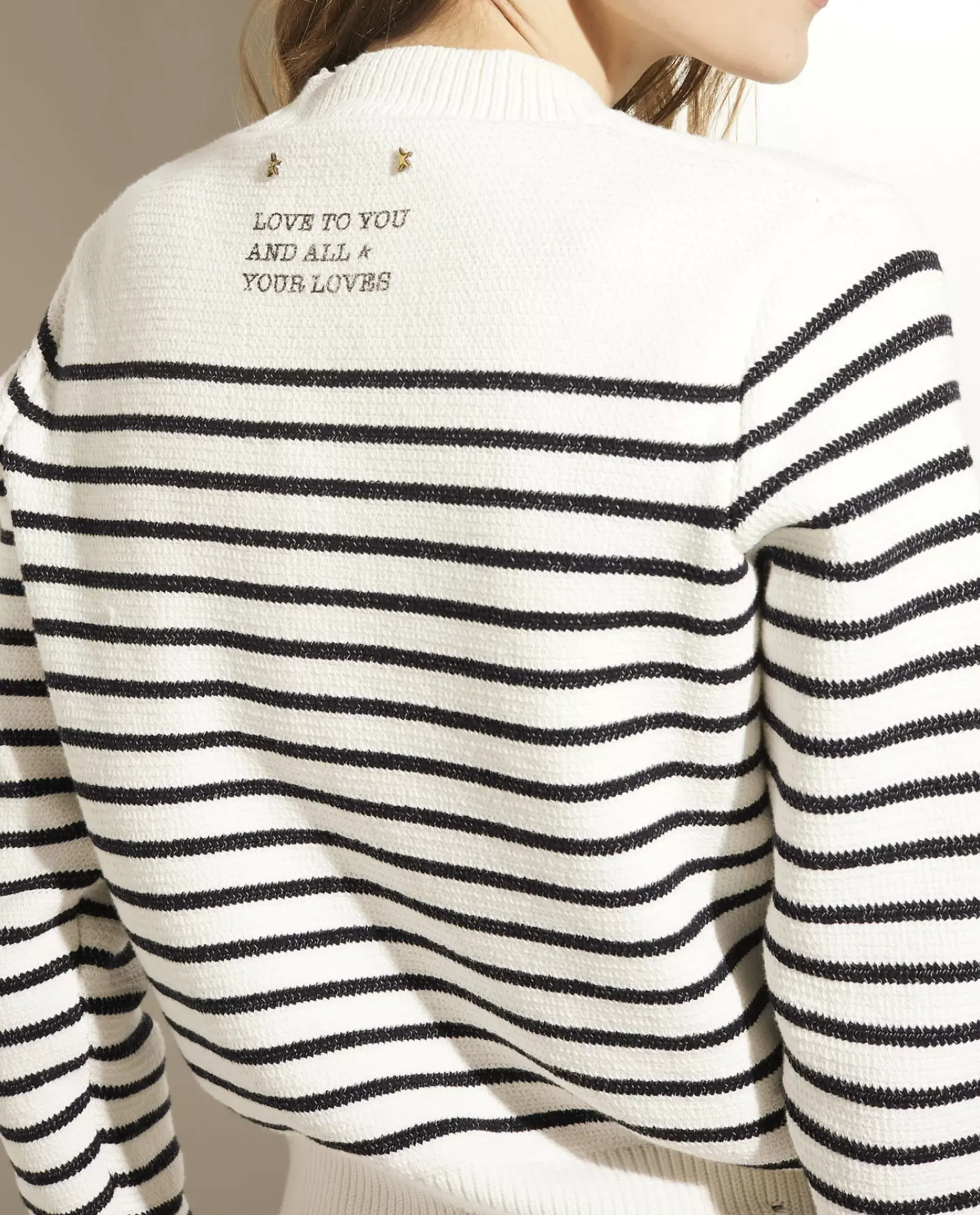 Discount Katoenen Trui Met Strepen Vrouwen Sweaters