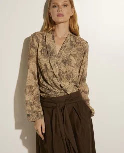 Online Katoenen V-Hals Blouse Vrouwen Blouses