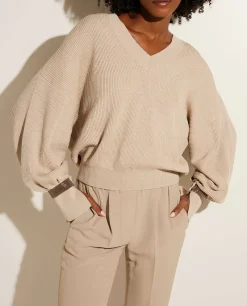 Cheap Katoenen V-Hals Trui Vrouwen Sweaters